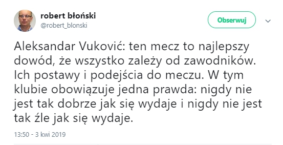 SŁOWA Vukovicia po wygranej 3-0 z Jagą!